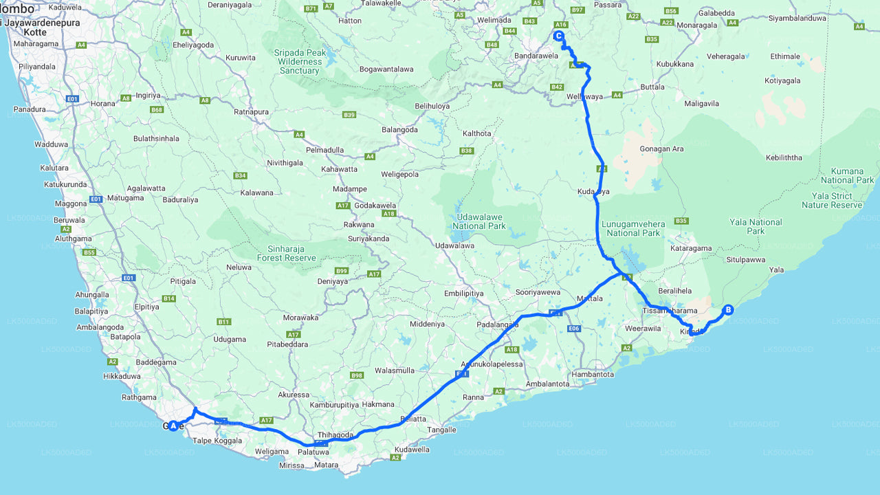 Prywatna wycieczka z Galle do Elli z Yala Safari