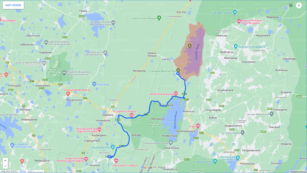 Prywatne safari w Parku Narodowym Kaudulla z Sigiriya