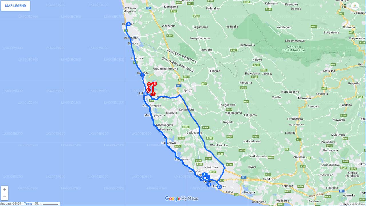 Wycieczka wzdłuż wybrzeża do Galle z Beruwali