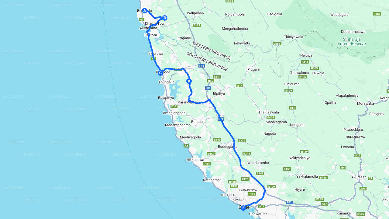 Wycieczka po mieście Bentota i Galle z Beruwali