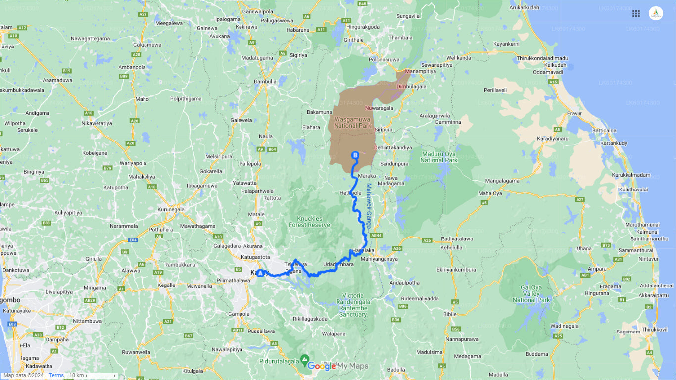 Safari w Parku Narodowym Wasgamuwa z Kandy