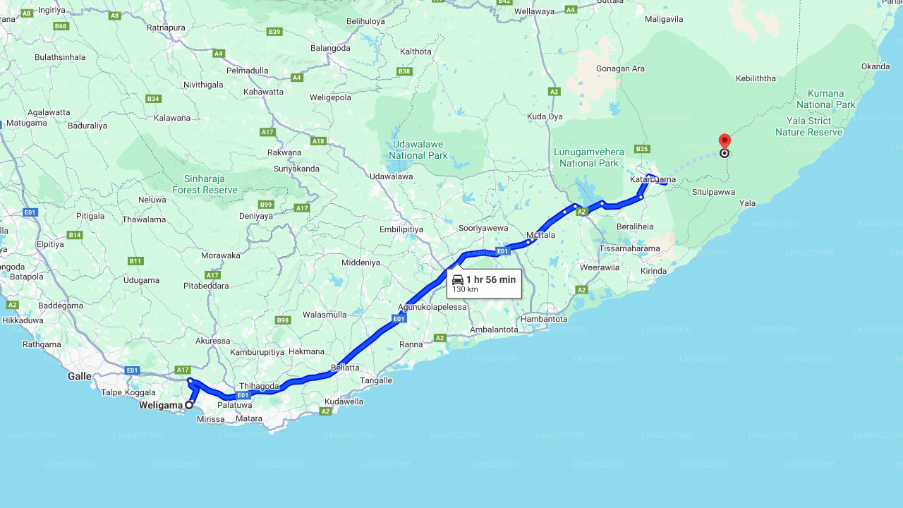 Park Narodowy Yala Safari z Weligama