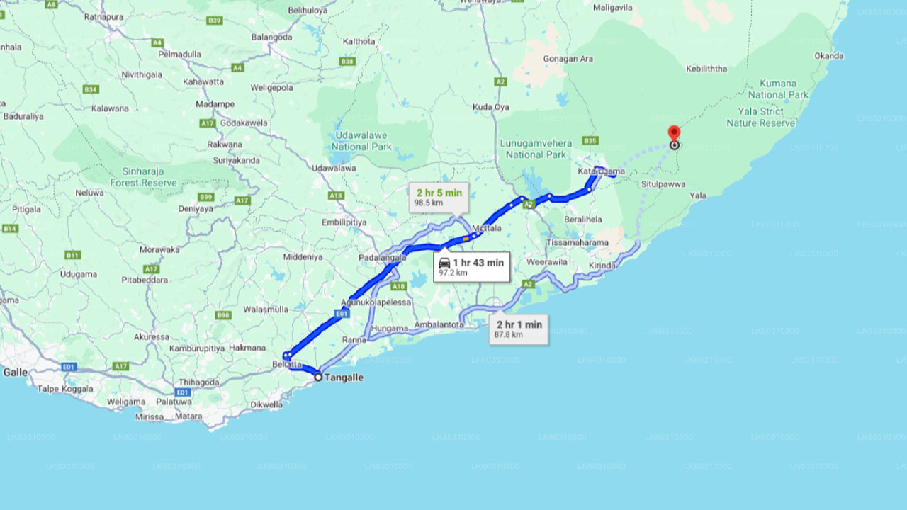 Safari w Parku Narodowym Yala z Tangalle