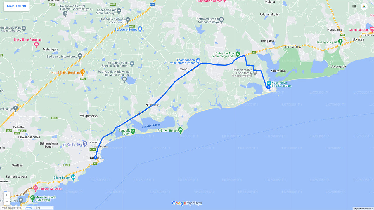 Obserwacja ptaków z łodzi w sanktuarium Kalametiya z Tangalle