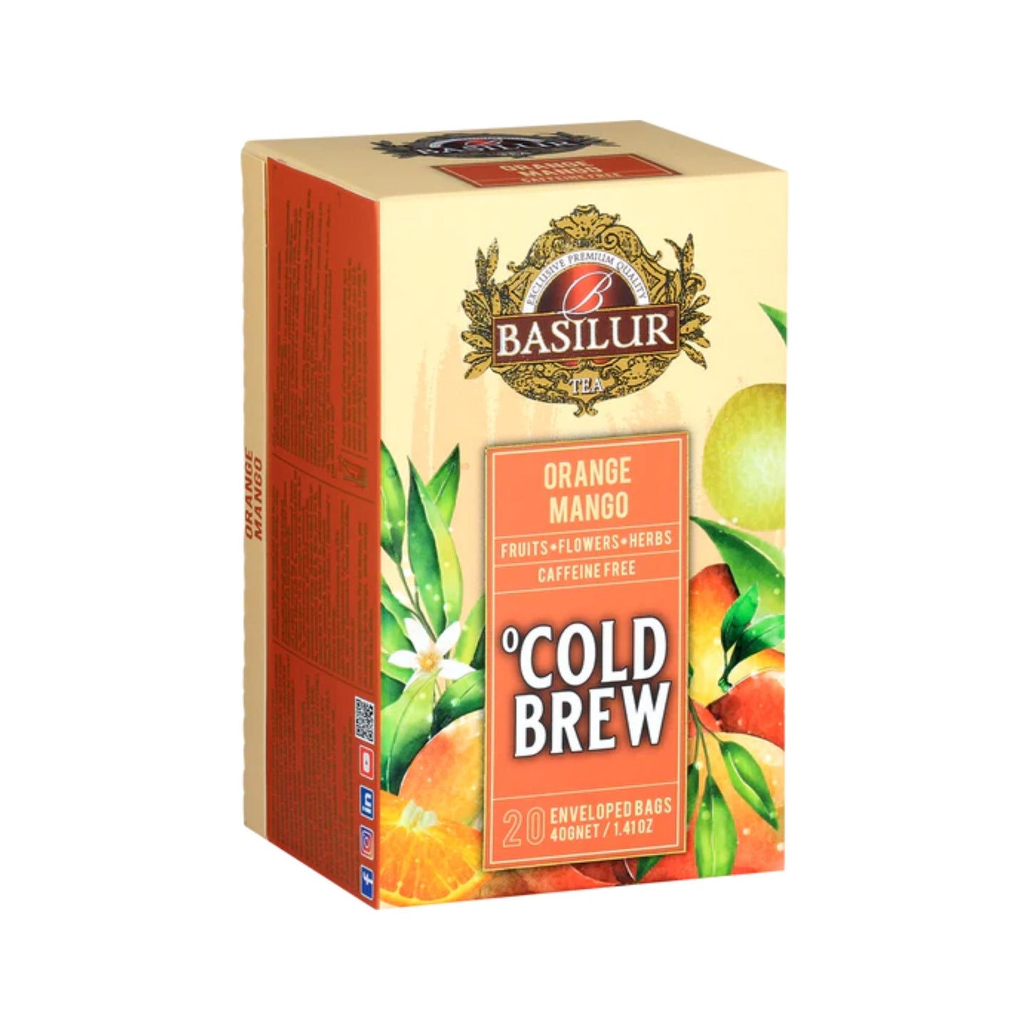 Basilur Cold Brew Orange Mango (40g) 20 Enveloped Tea Bags