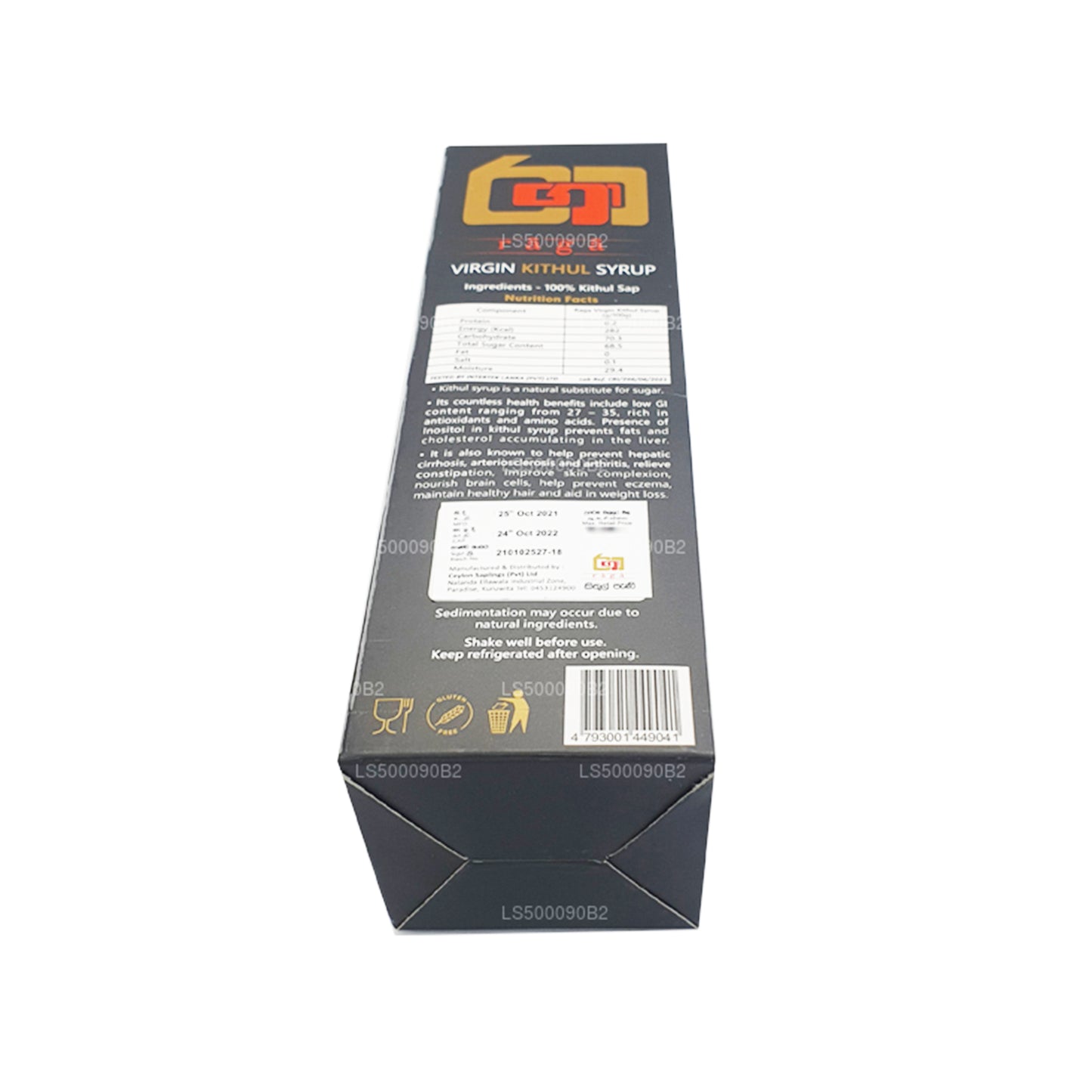 Raga Virgin Kithul Syrop z Cejlonu (250ml)