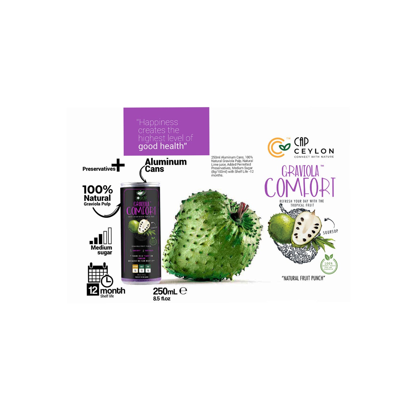 Czapka Ceylon Graviola Comfort (250ml)