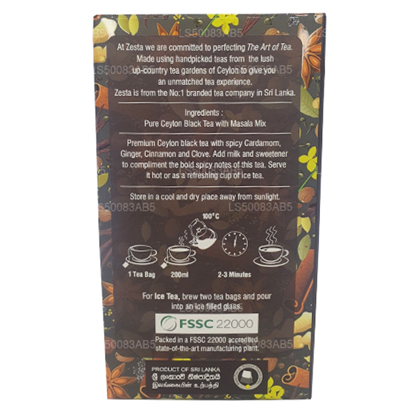 Zesta Masala Chai (45g) 25 torebek