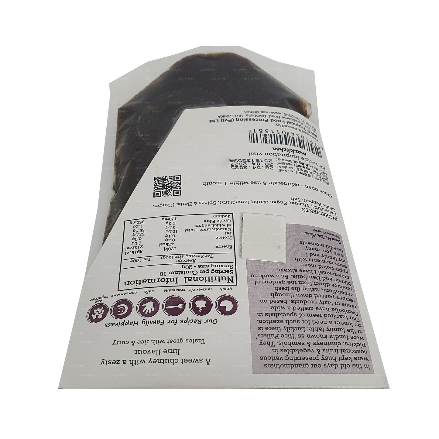 MA's Kitchen Chutney z daktylowym i limonkowym (200g)