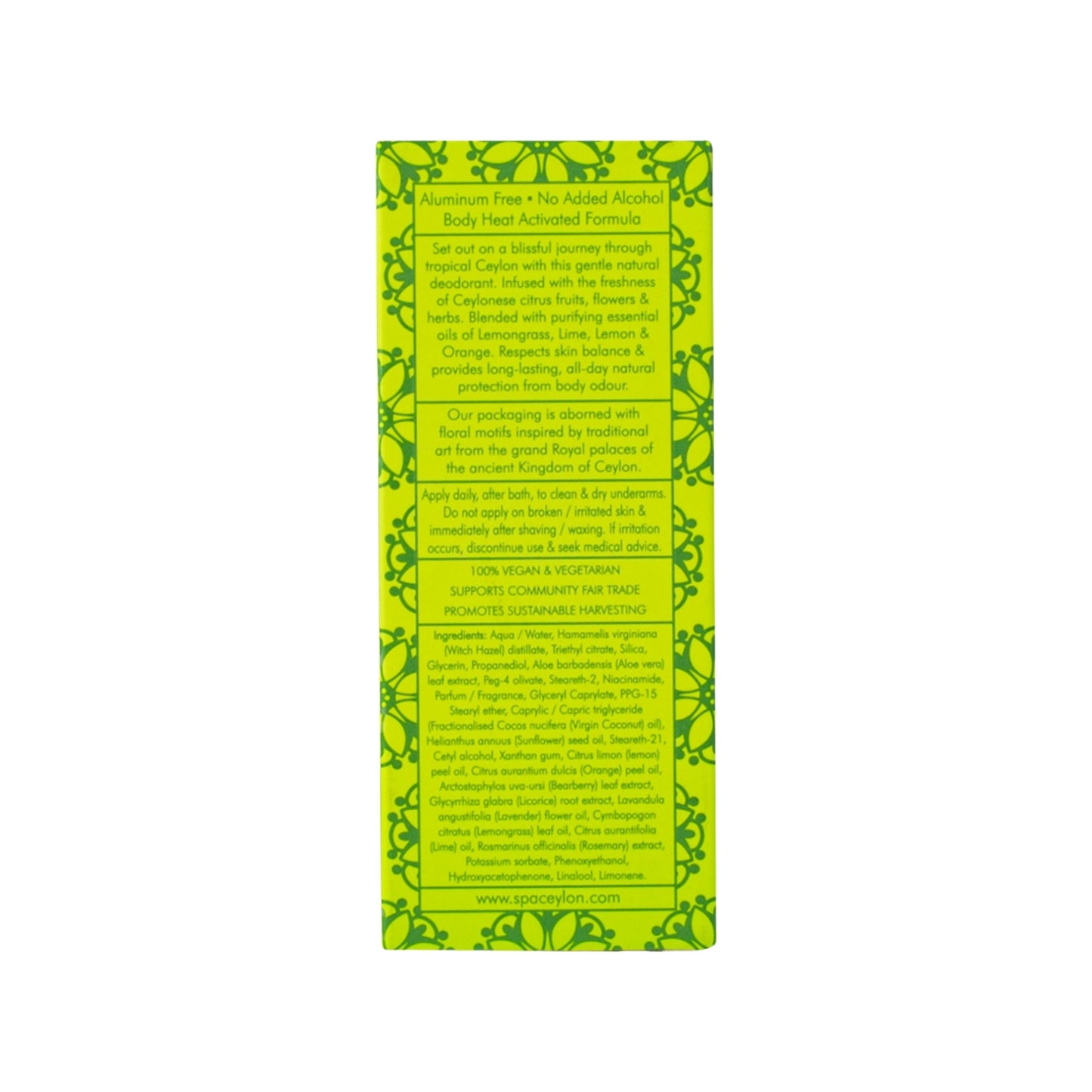 Spa Ceylon Lemongrass Citron Odświeżający Dezodorant (50ml)