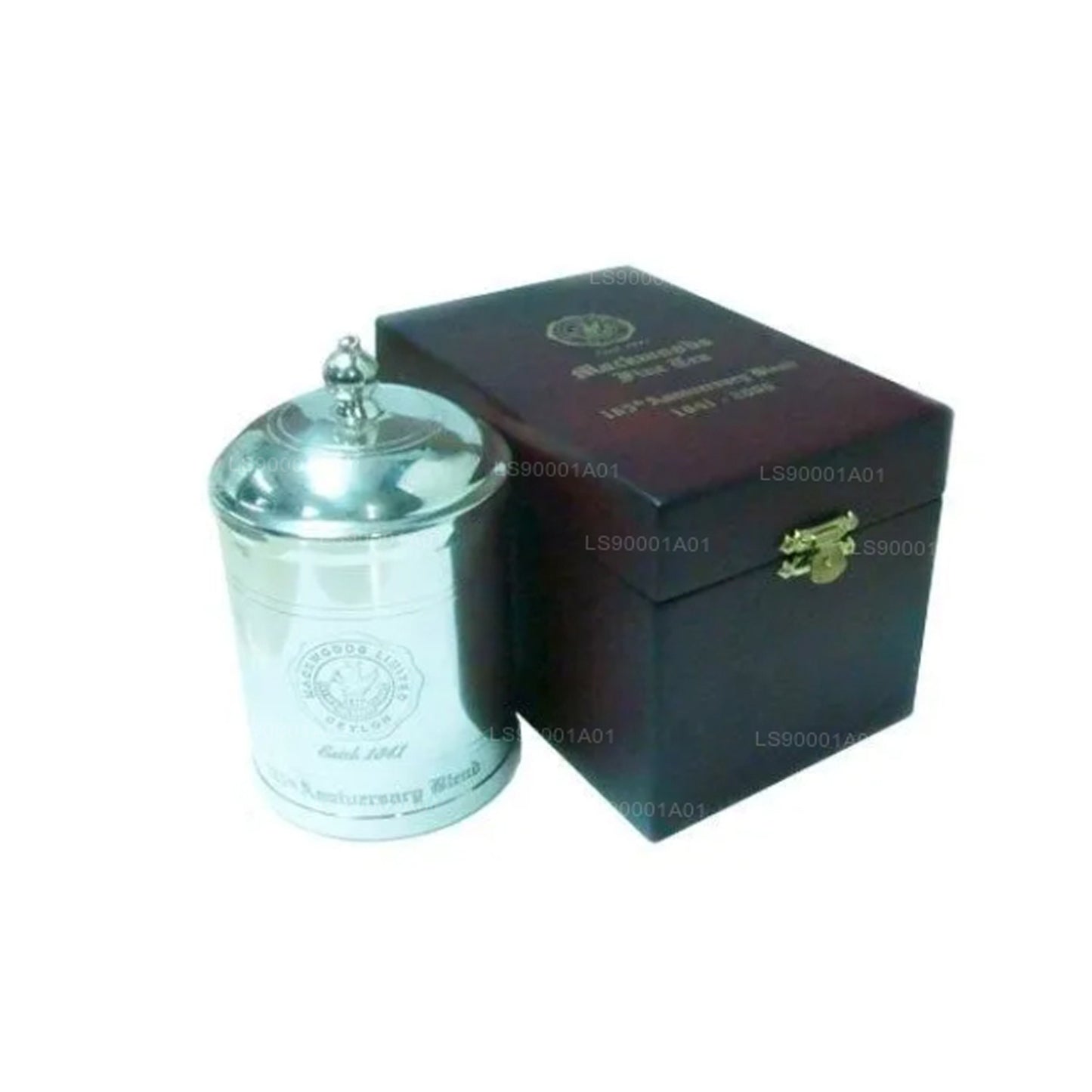 Mackwoods Iconic "160th Anniversary Blend" In A Silver Plated And Handcrafted Caddy In A Wooden Gift Box (40g)