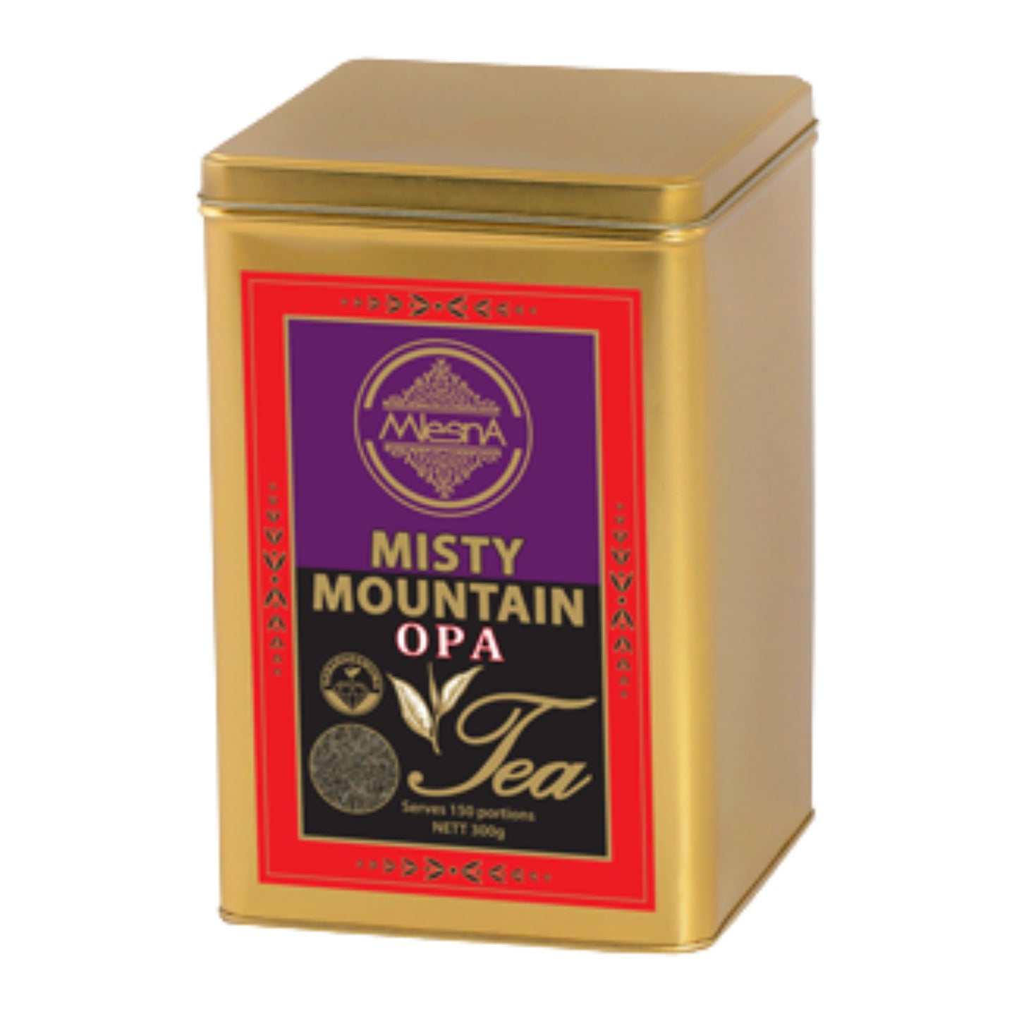 Herbata Mlesna Misty Mountain (O.P.A) w metalowym pojemniku (300 g)