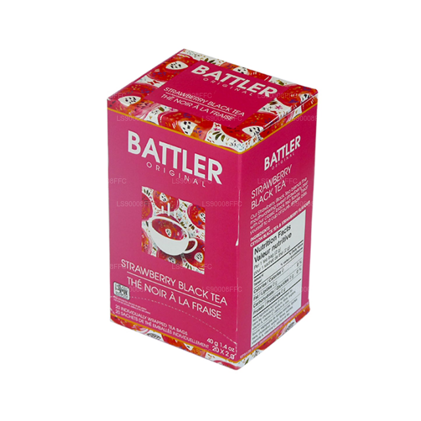 Battler Original Truskawkowa Czarna Herbata (40g) 20 torebek herbaty