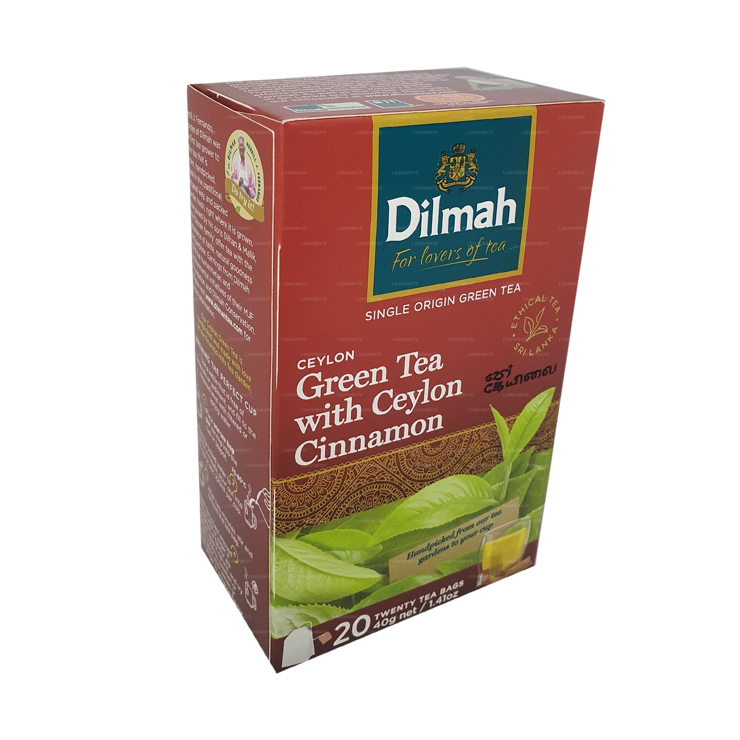 Dilmah Ceylon Zielona Herbata z Cynamonem Cejlońskim (40g) 20 torebek