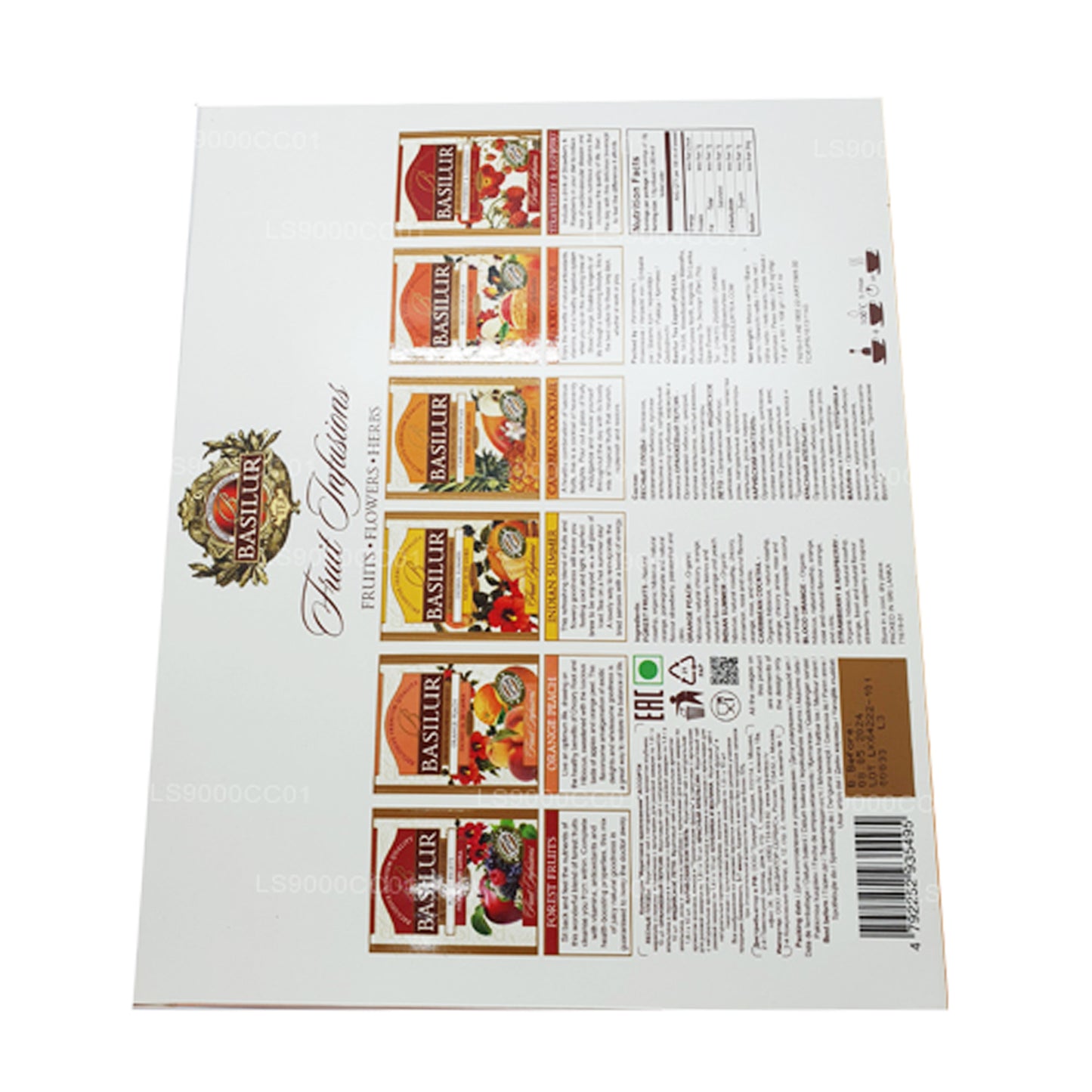 Basilur Ceylon Herbata „Napary owocowe” Różne 60 torebek herbaty