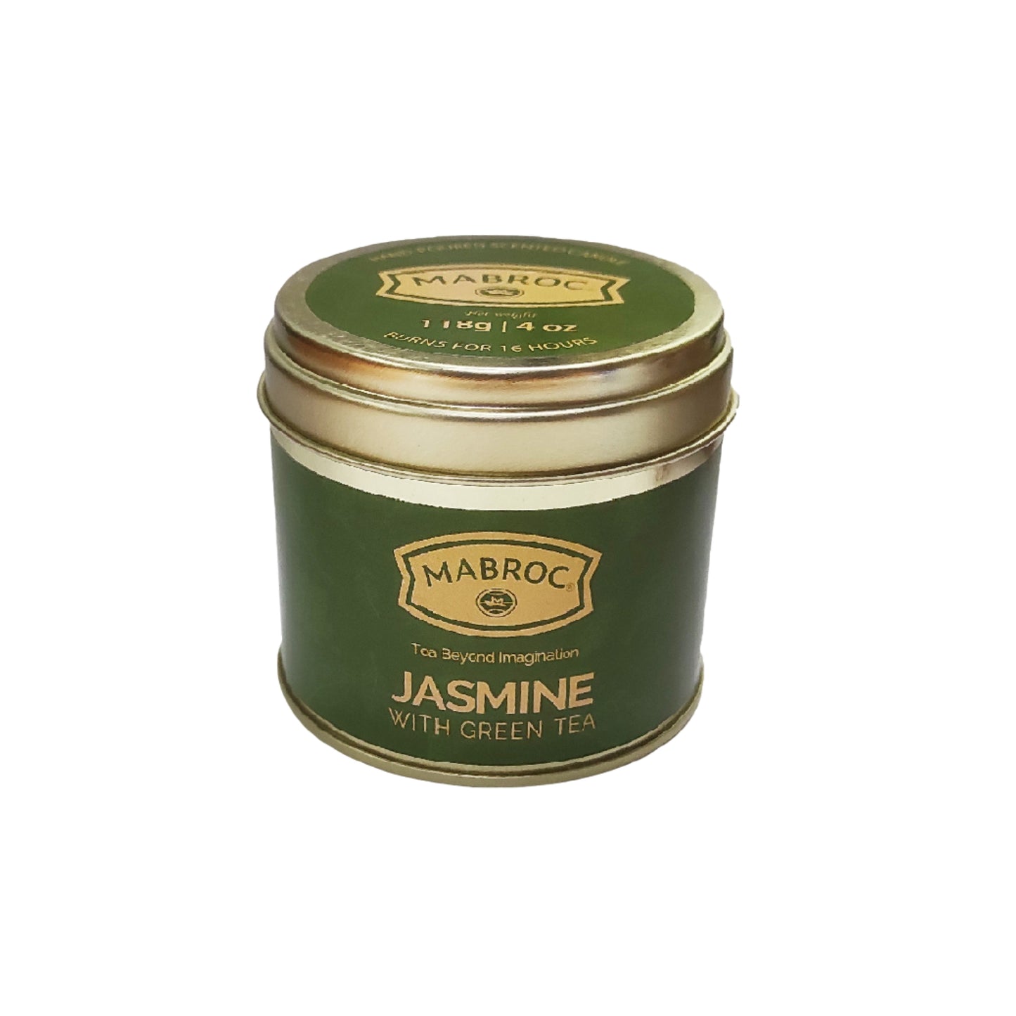 Świeca zapachowa Mabroc Tea Infused Candle Tin Jasmine with Green Tea (118g)