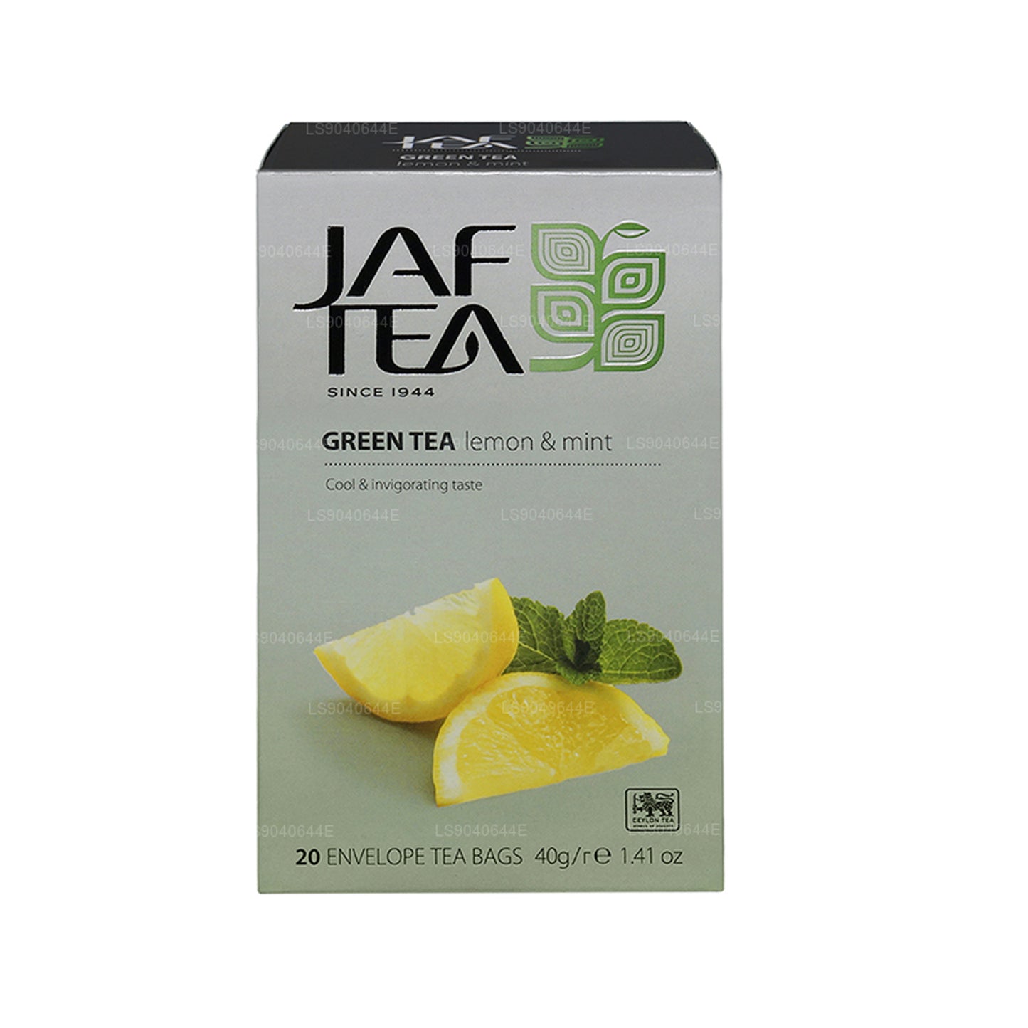 Jaf Tea Pure Green Collection Zielona cytryna i mięta folia kopertowa w torebkach na herbatę (40g)