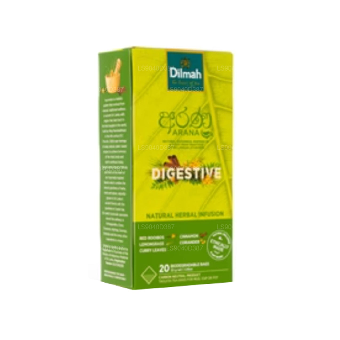 Dilmah Arana Digestive Red Rooibos Naturalny napar ziołowy (20 torebek herbaty bez tagów)