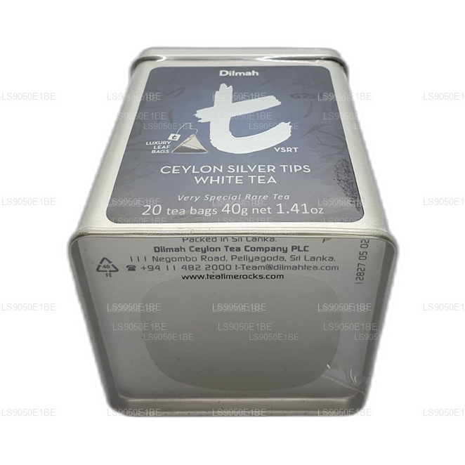 Dilmah T-series VSRT Ceylon Silver Tips Biała herbata Tin Caddy (40g) Luźny Liść