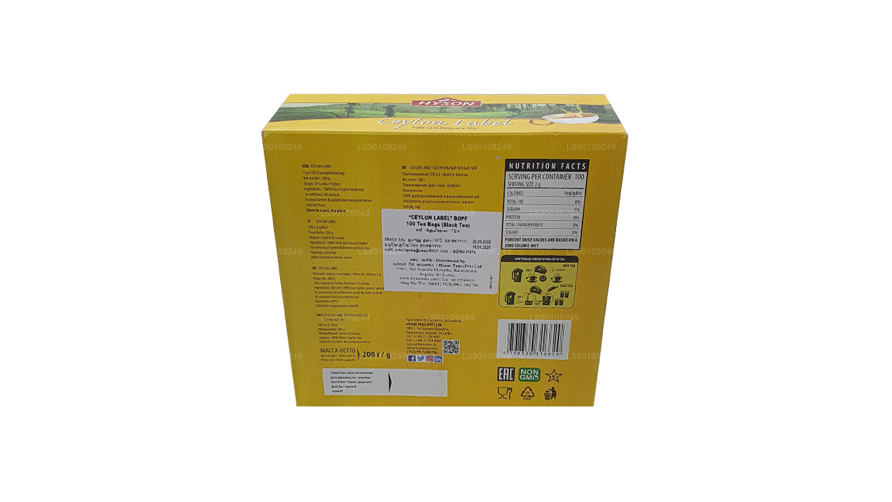Hyson Ceylon Label BOPF (200g) 100 torebek herbaty