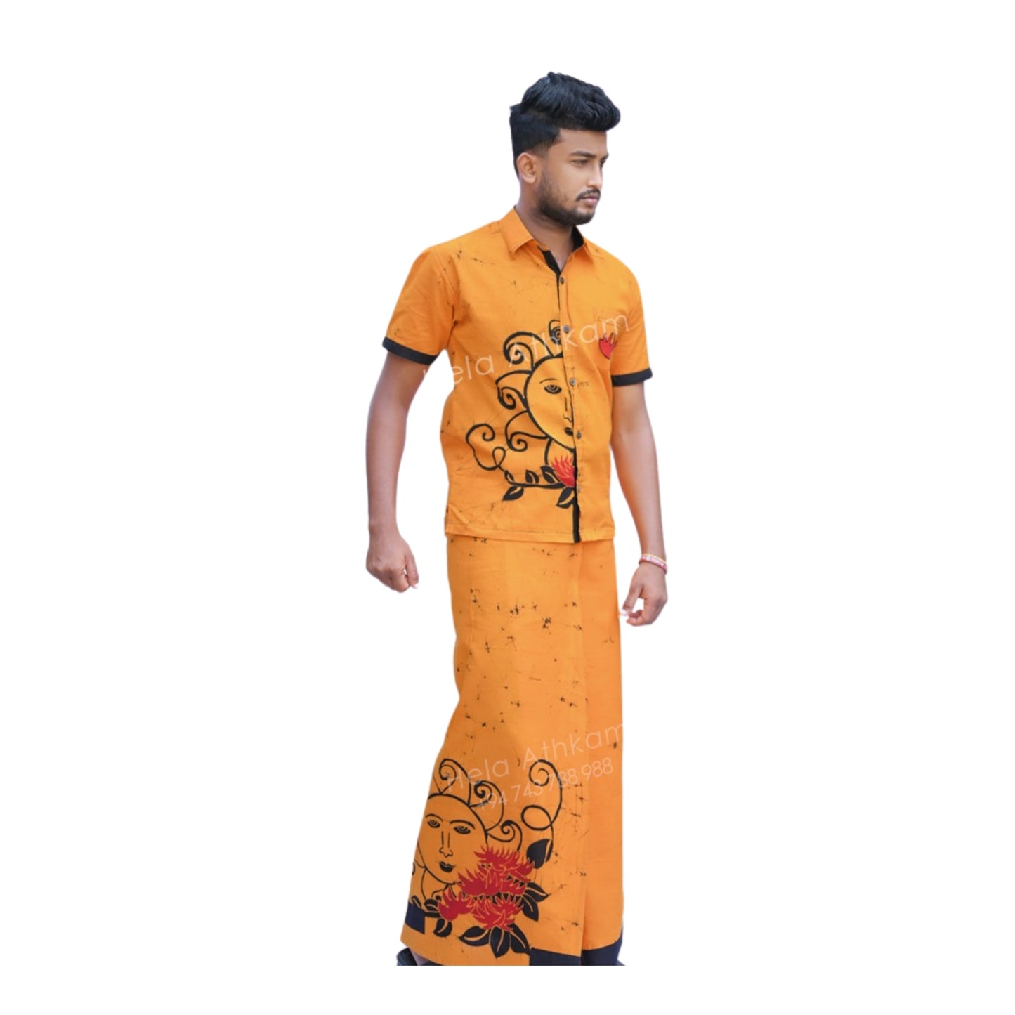 Lakpura® Koszula Batik i Sarong (Design AB222)
