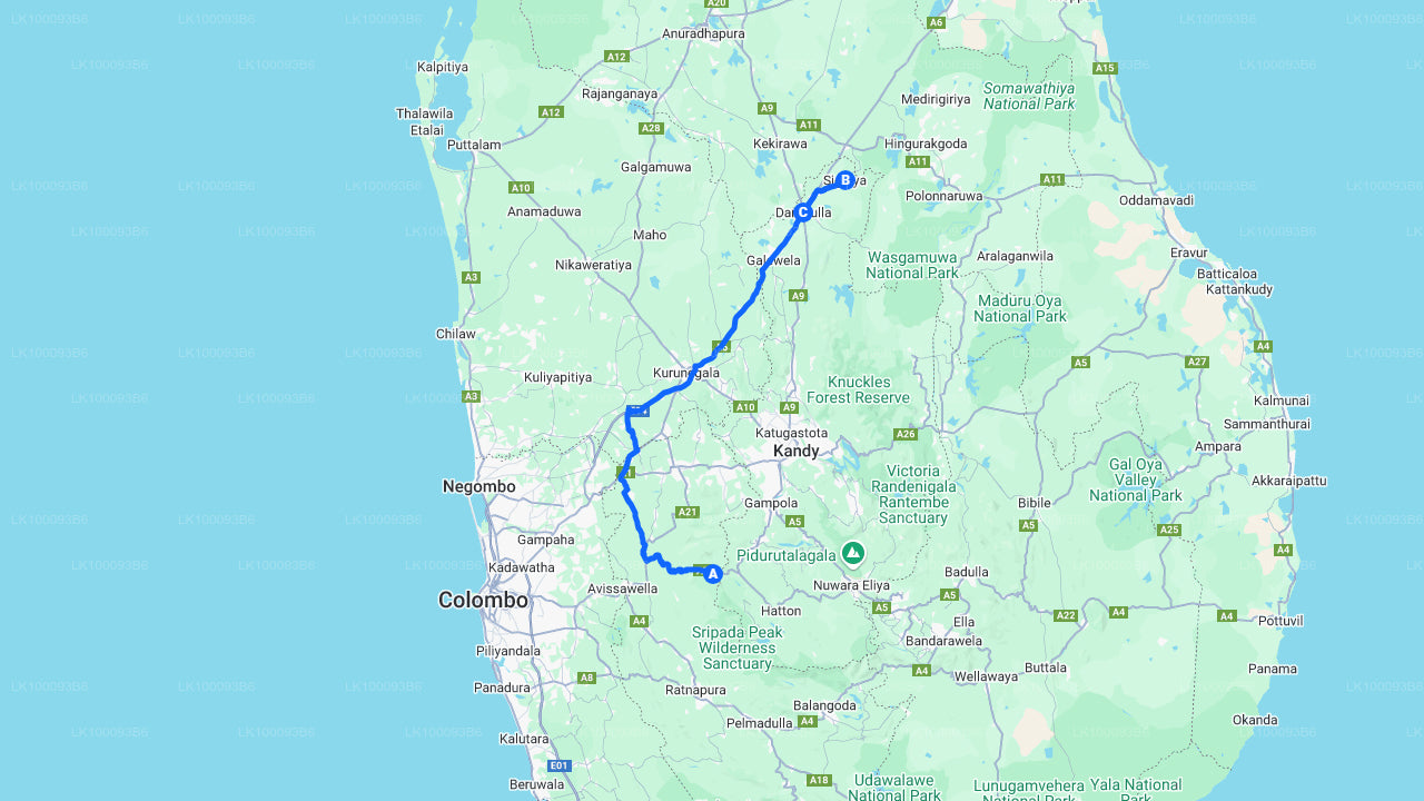 Sigiriya i Dambulla z Kitulgala