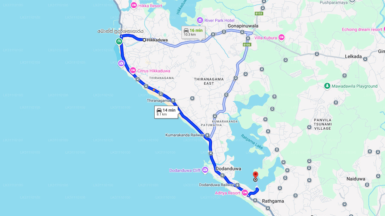 Spływ kajakowy po jeziorze Rathgama z Hikkaduwy