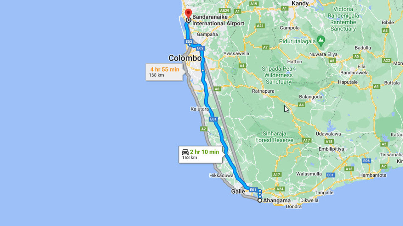 Ahangama City do lotniska Colombo (CMB) Prywatny transfer z miasta