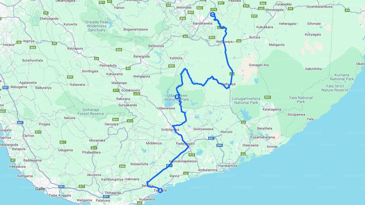 Private Tour from Tangalle to Ella with Udawalawe Safari