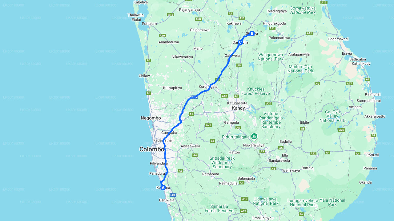 Skała Sigiriya i jaskinia Dambulla z Kalutara