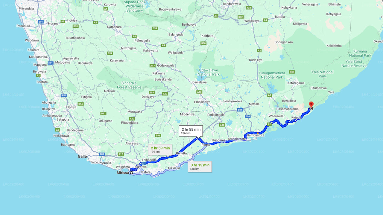 Safari w Parku Narodowym Yala z Mirissy