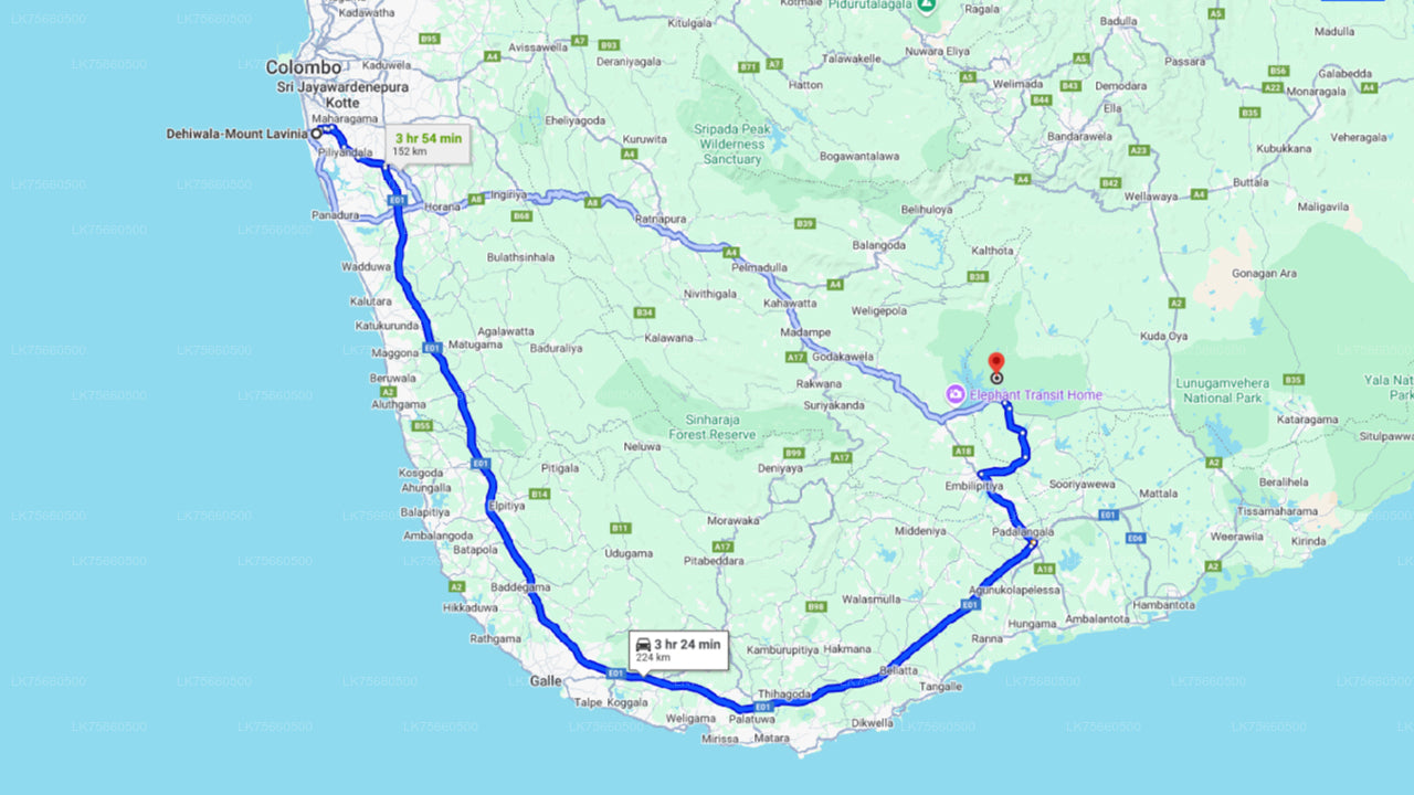 Safari z obserwacją ptaków w Parku Narodowym Udawalawe z góry Lavinia