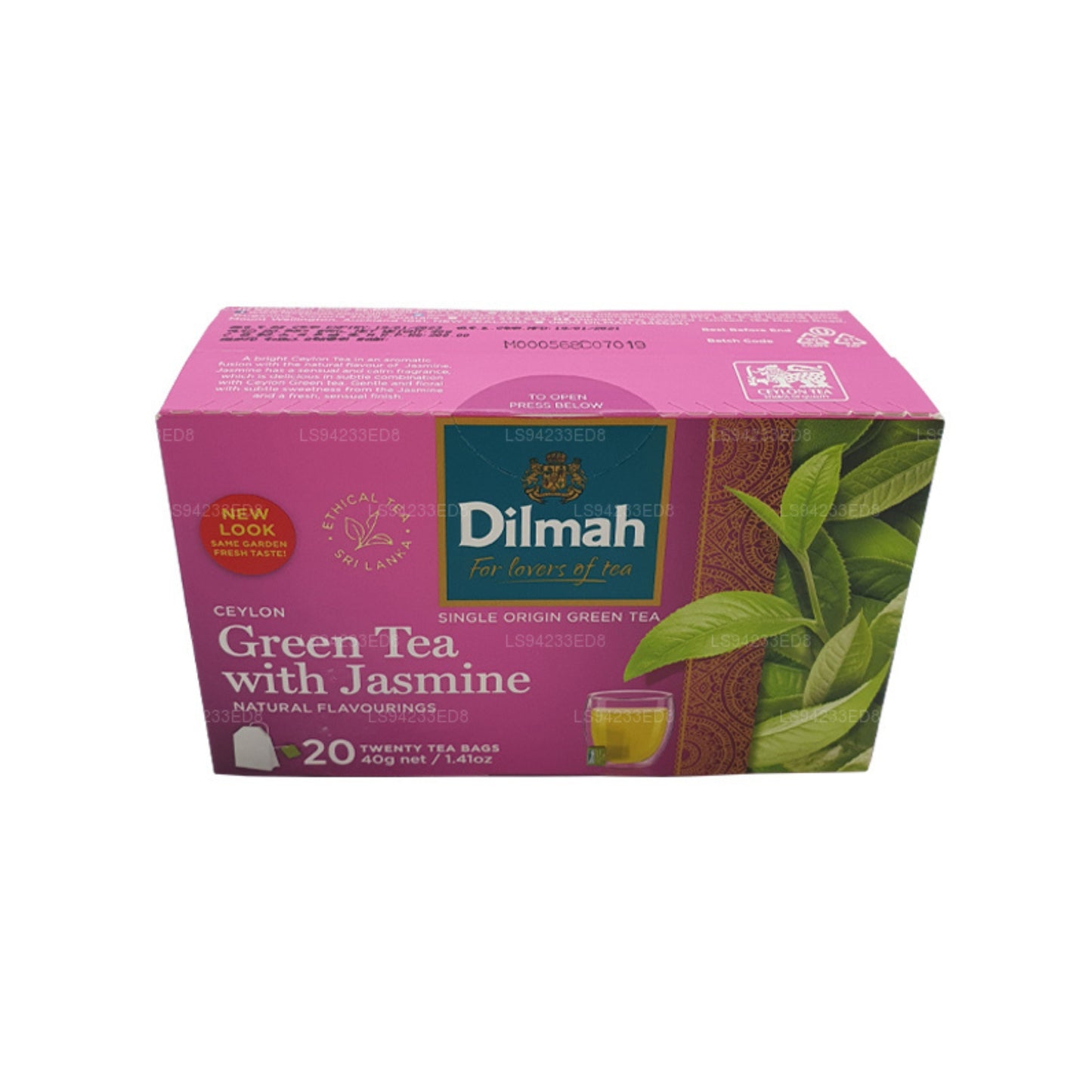 Dilmah Ceylon Zielona Herbata z Jaśminem (40g) 20 torebek