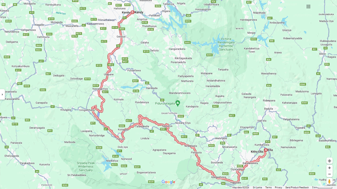 Podróż pociągiem z Elli do Kandy (pociąg nr 1006 „Podi Menike”)