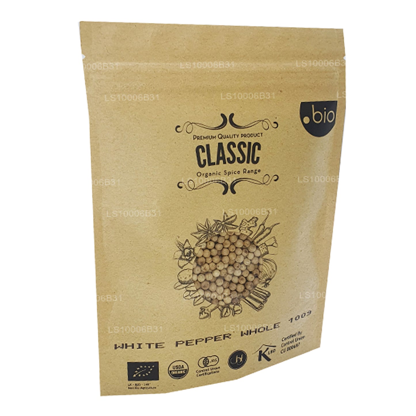 Lakpura Organiczny biały pieprz cały