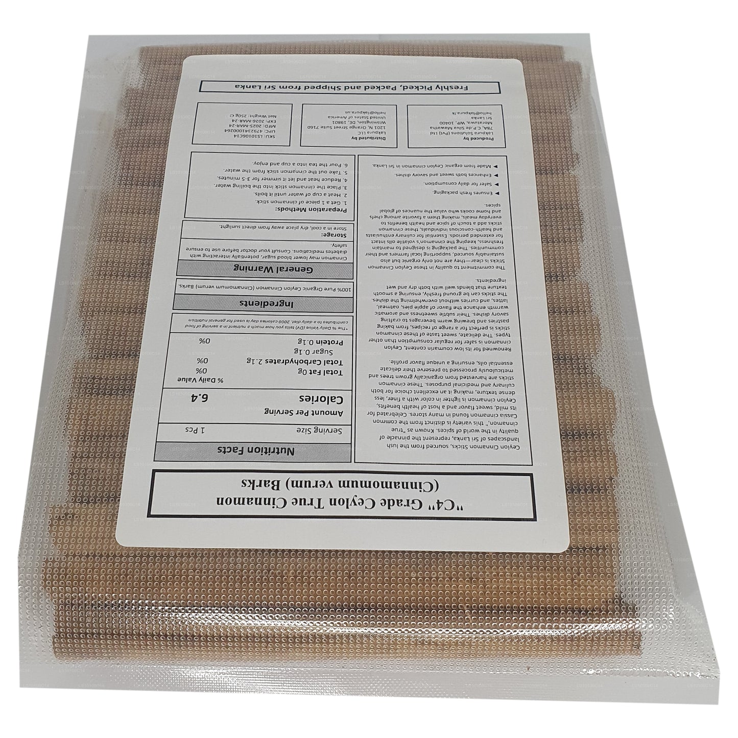 Lakpura „C4" klasy Ceylon True Cinnamon Barks Pack