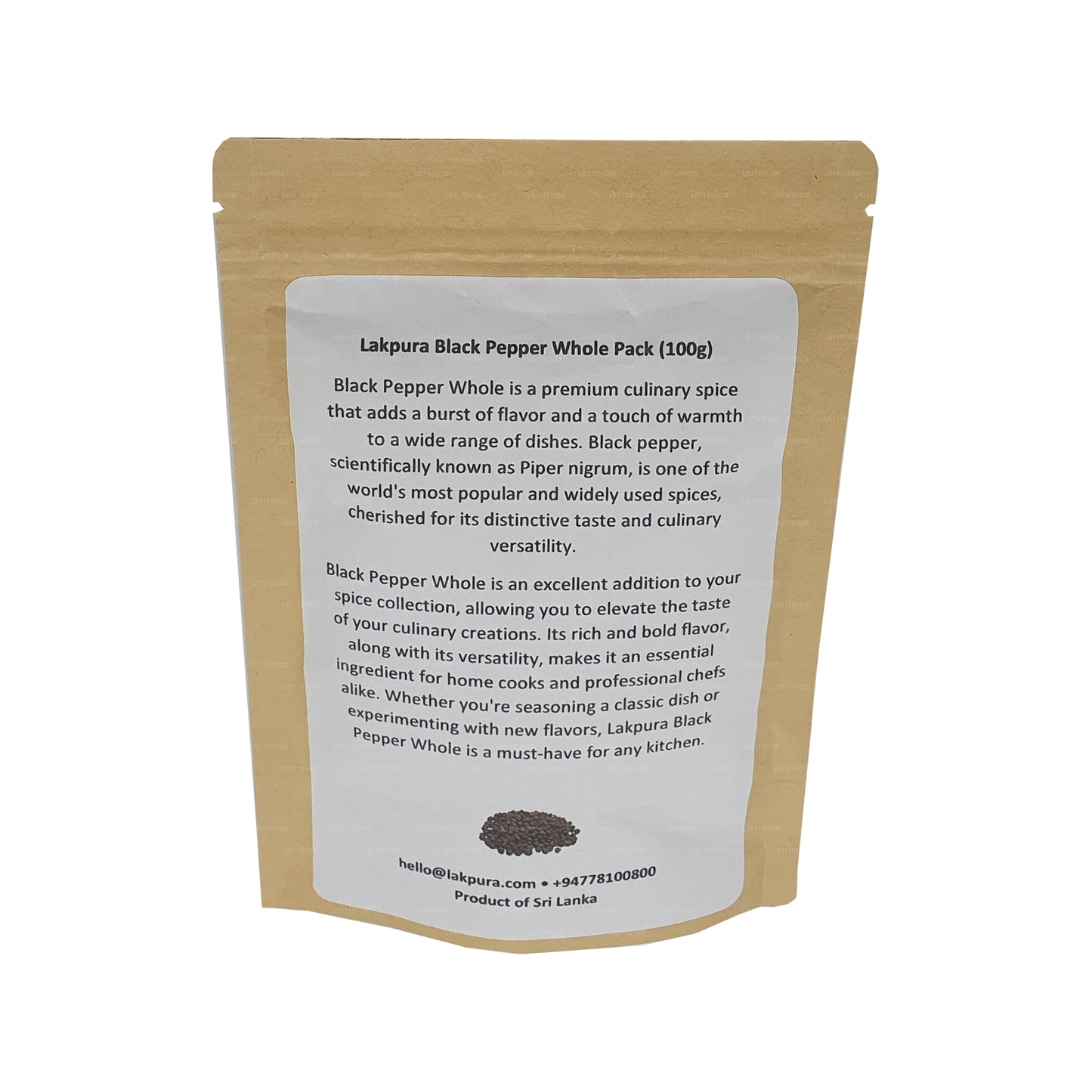 Lakpura czarny pieprz cały pakiet