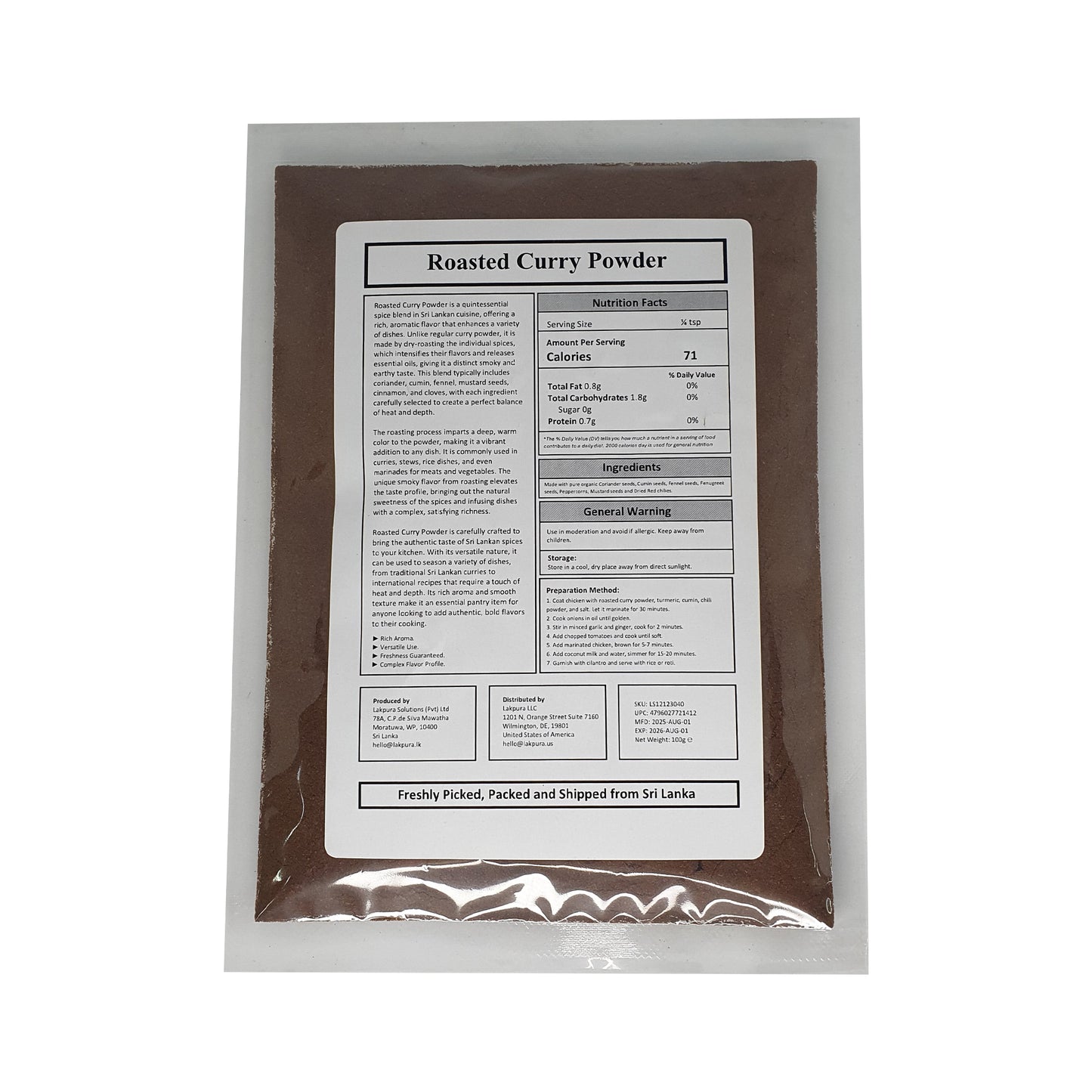 Lakpura® Curry w proszku (Thuna Paha)