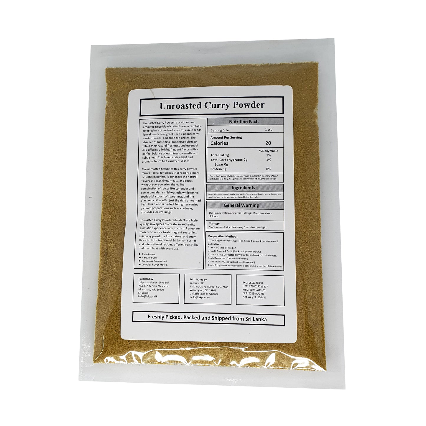 Lakpura® Curry w proszku (Thuna Paha)