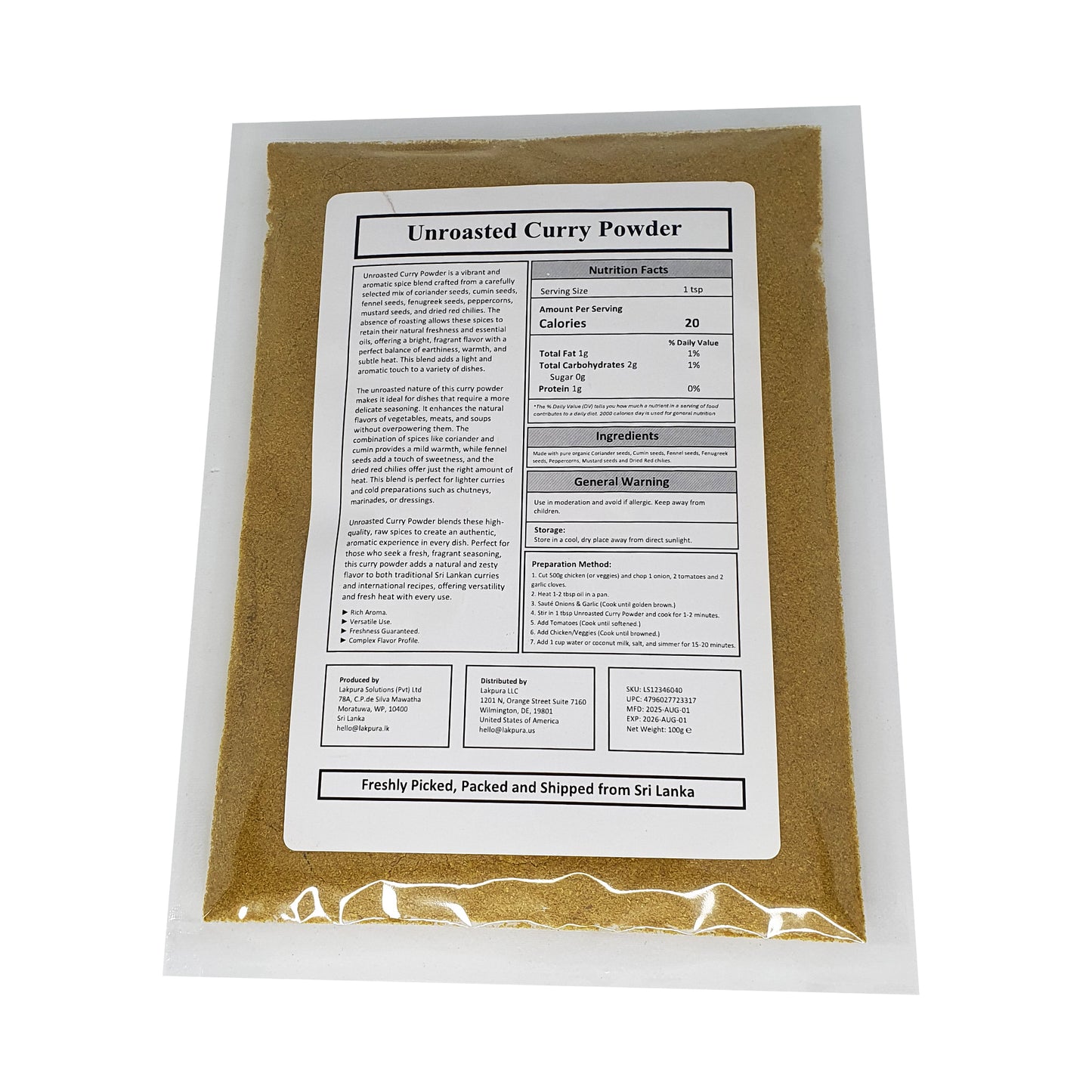 Lakpura® Curry w proszku (Thuna Paha)