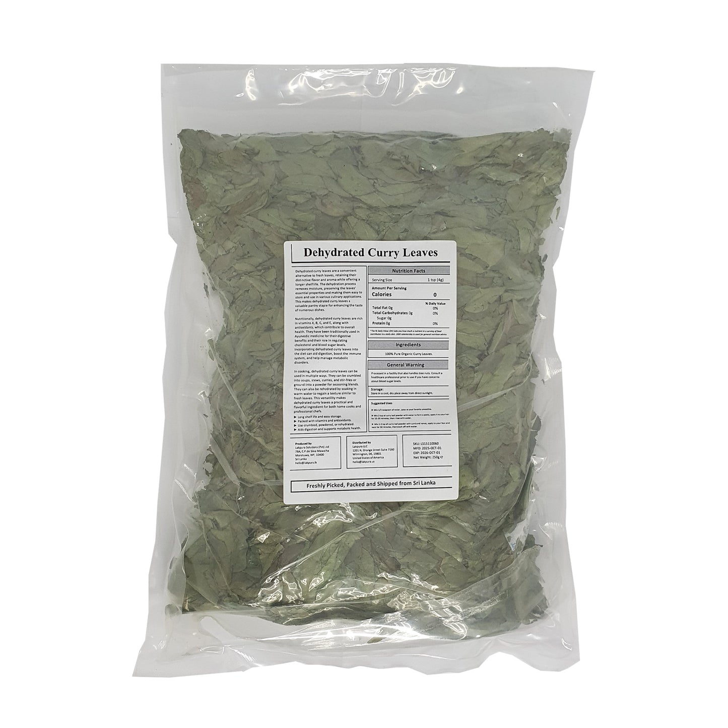 Suszone liście curry Lakpura®
