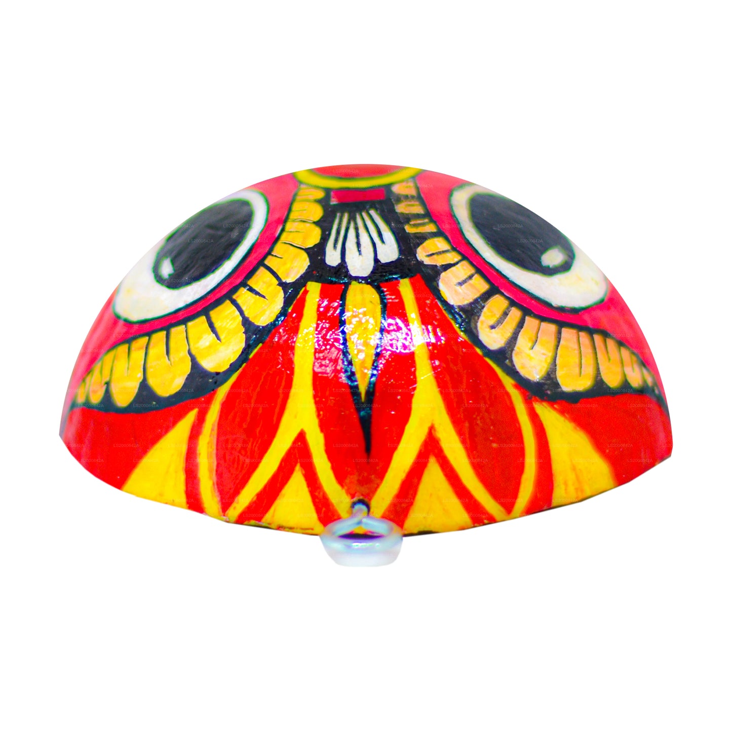 Tradycyjne maski Raksha Sri Lanki (Mayura, Maru, Agni, Naga) pomalowane na skorupkach kokosowych (opakowanie 4 szt.)