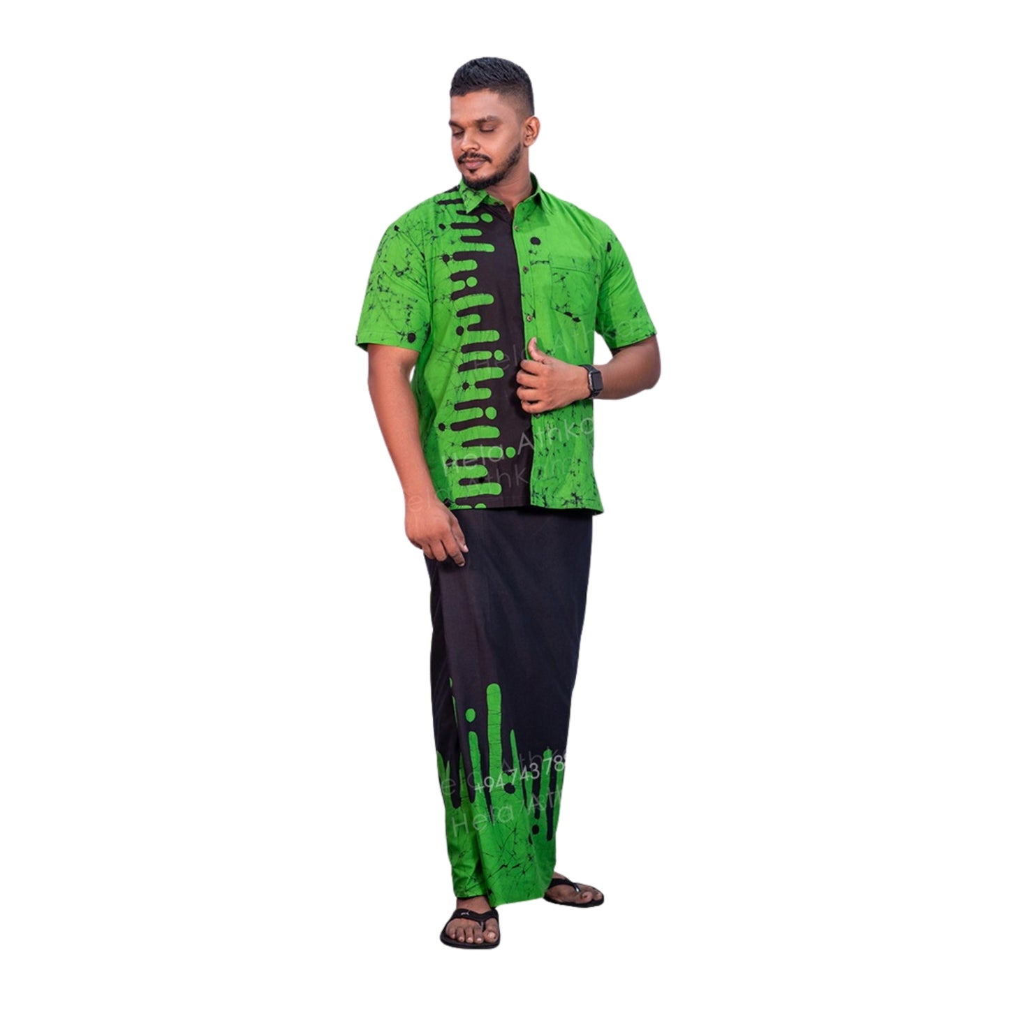 Lakpura® Koszula Batik i Sarong (Design AB222)