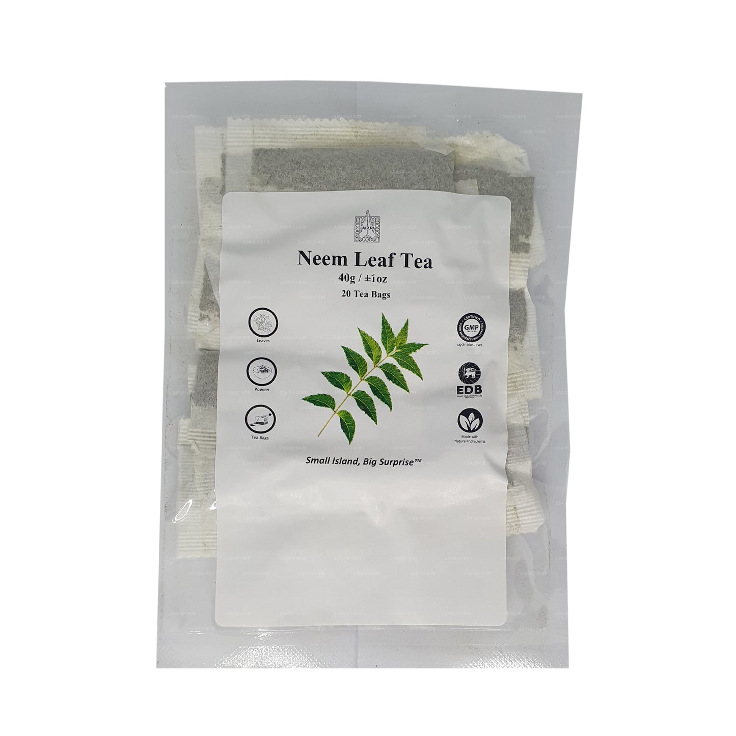 Lakpura Tea z liści Neem (40g) 20 torebek herbaty