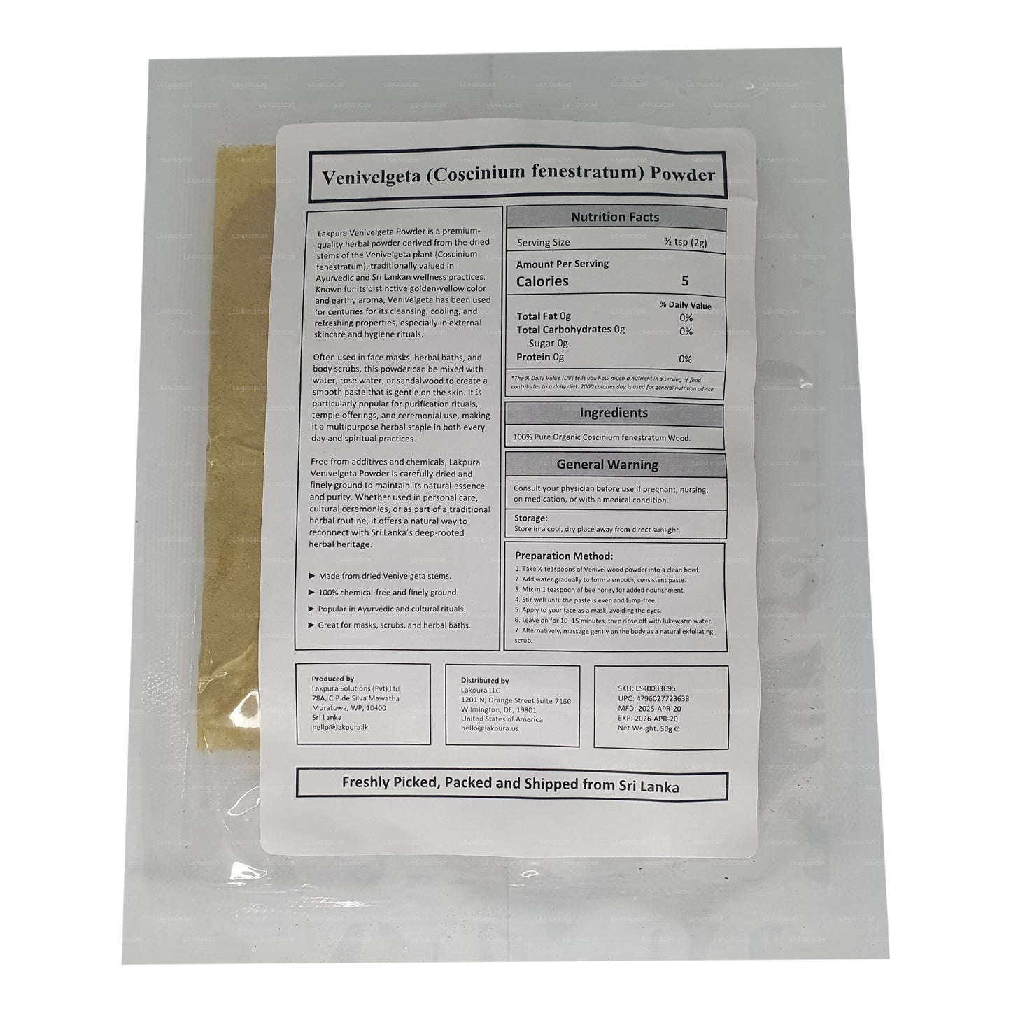 Lakpura Weniwelgeta Powder