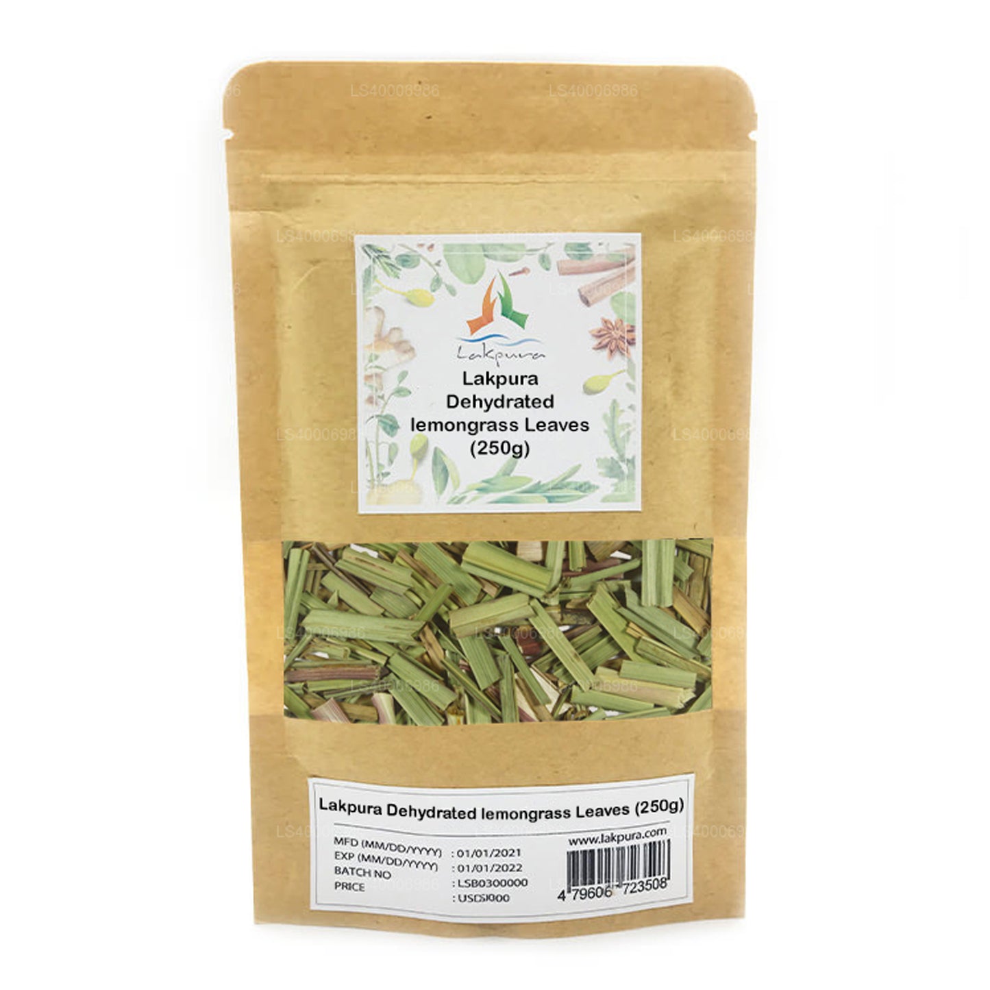 Lakpura odwodnione liście trawy cytrynowej