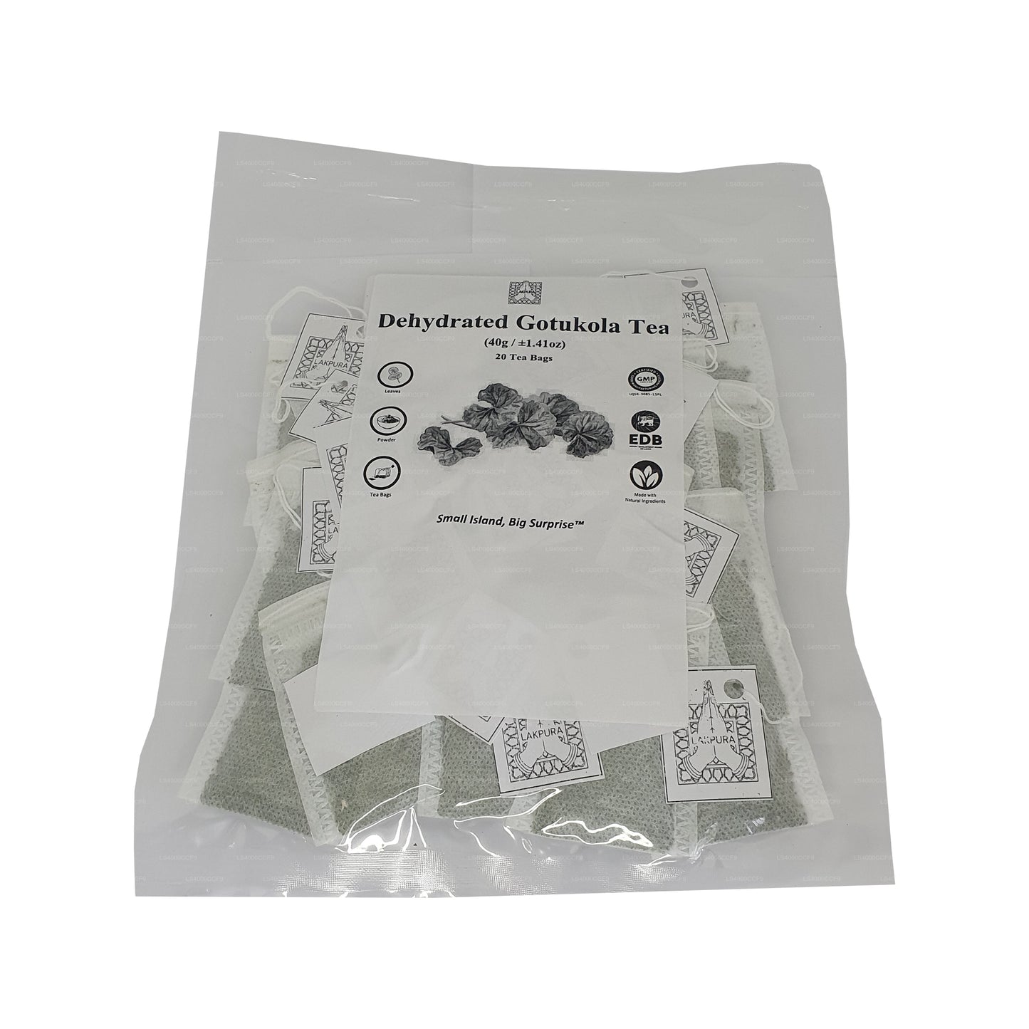 Lakpura Dehydrate Gotukola Herbaciane torebki (40g) 20 torebek herbaty