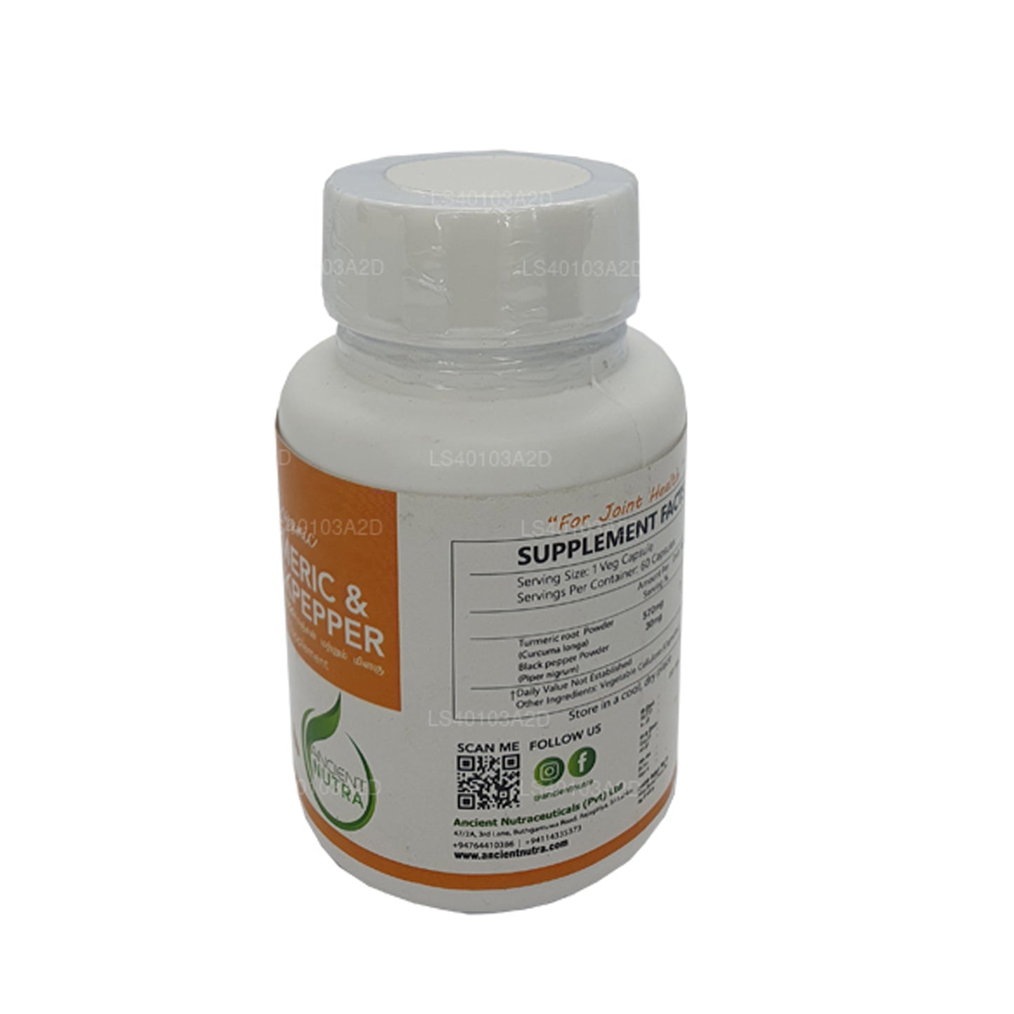 Ancient Nutra Turmeric & Black Pepper (60 Capsules)