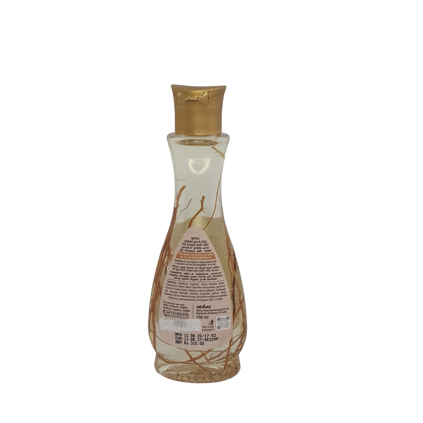 Kumarika Odżywczy Olejek Do Włosów „Kontrola Przerzedzania Włosów” (100ml)