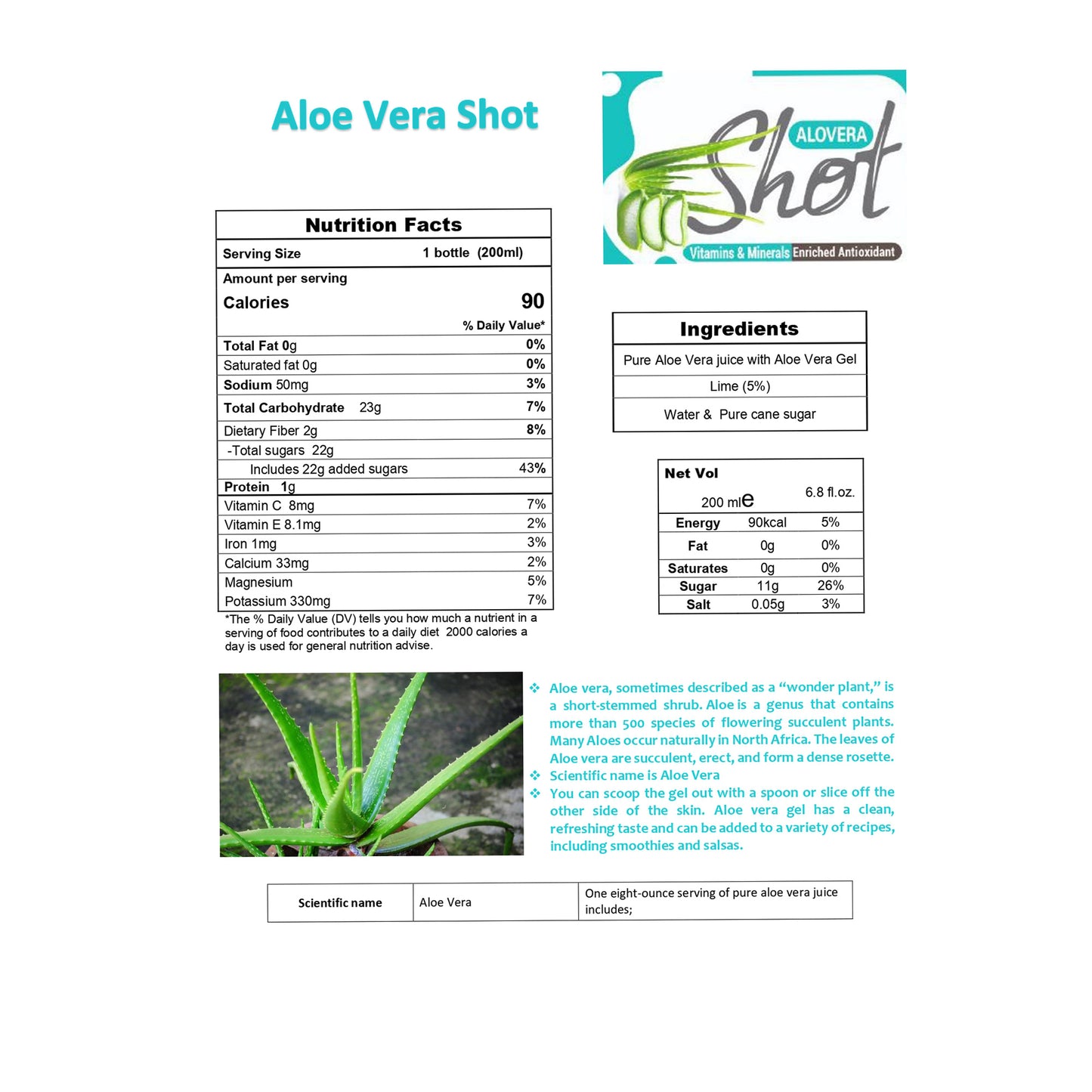 Ceylon Alovera Shot (200ml)